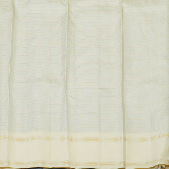 Hayagrivas Handloom Multicolour Checks Kanjivaram Silk Saree with Cream Border KBE2432C6-1