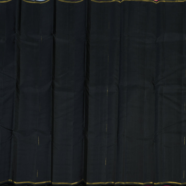 Hayagrivas Handloom Black Kanjivaram Silk Saree KBE2434C1-1