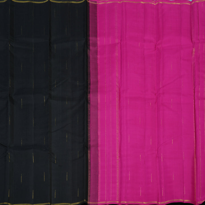Hayagrivas Handloom Black Kanjivaram Silk Saree KBE2434C1-1
