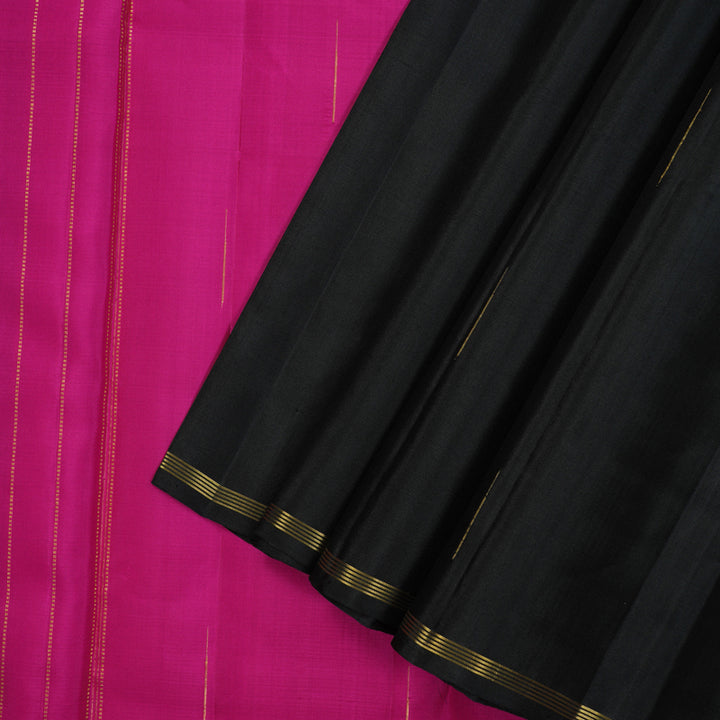 Hayagrivas Handloom Black Kanjivaram Silk Saree KBE2434C1-1