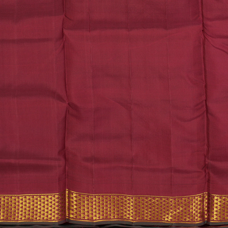 Hayagrivas Handloom Maroon Ten Yards Silk Saree KBE2442C5-1