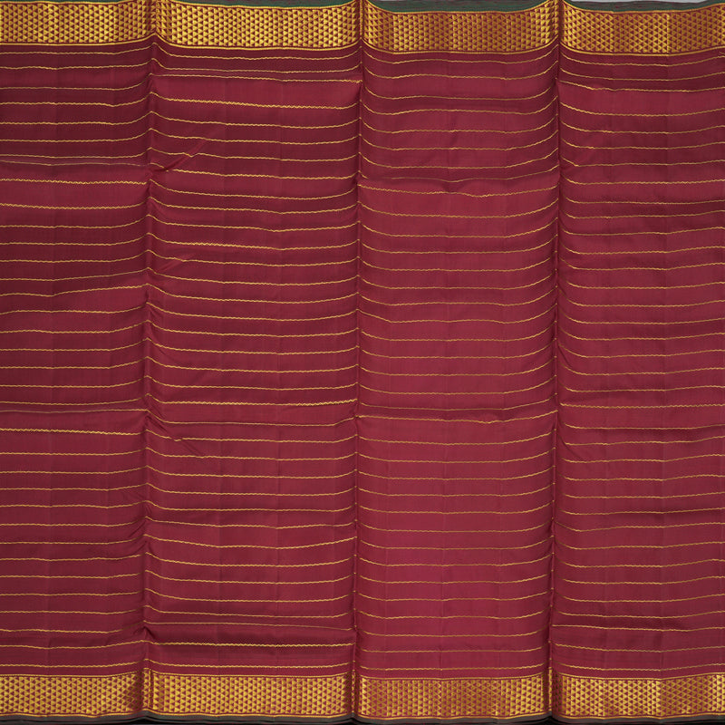 Hayagrivas Handloom Maroon Ten Yards Silk Saree KBE2442C5-1