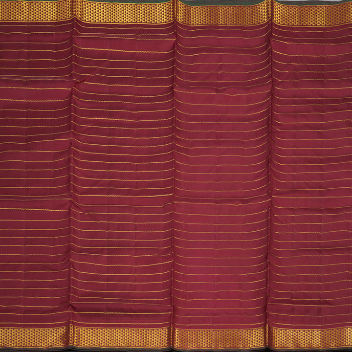 Hayagrivas Handloom Maroon Ten Yards Silk Saree KBE2442C5-1