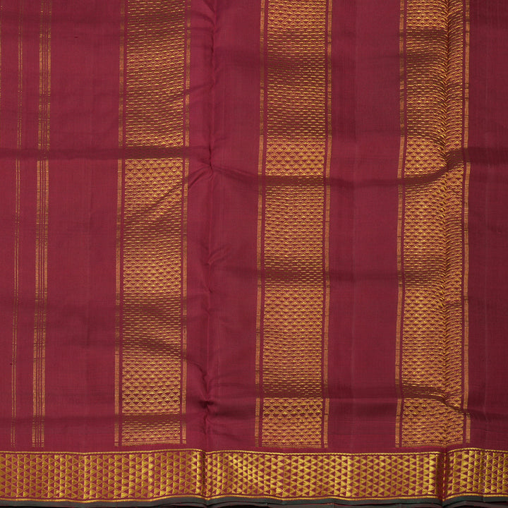 Hayagrivas Handloom Maroon Ten Yards Silk Saree KBE2442C5-1