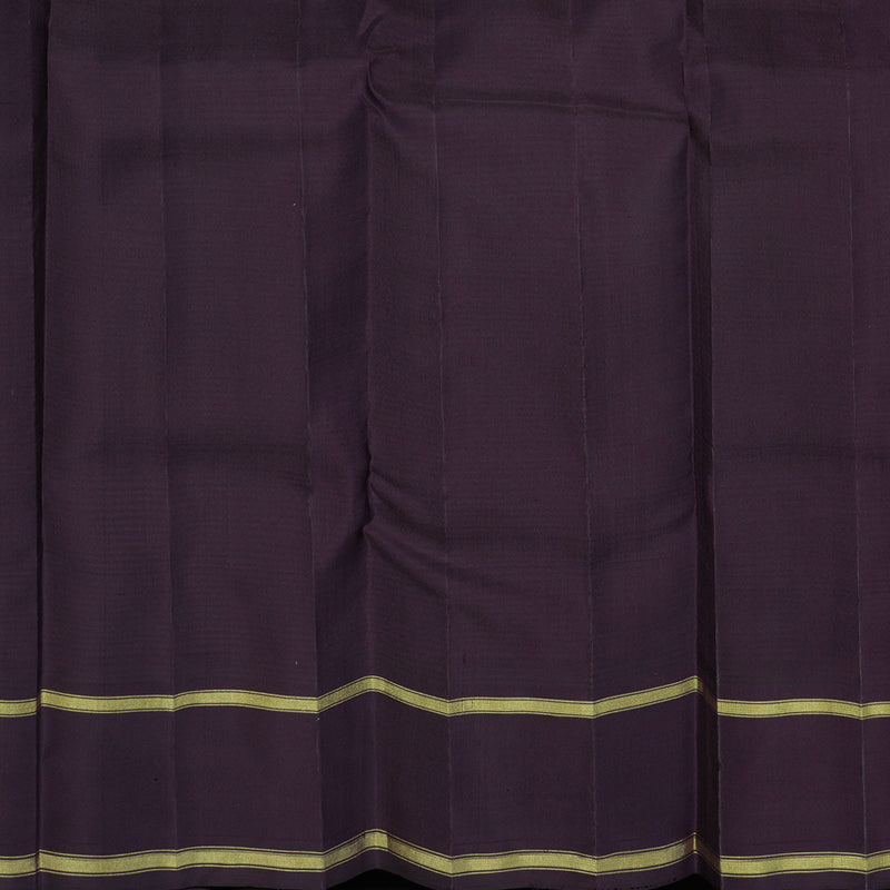 Hayagrivas Handloom Cream & Green Checks Kanjivaram Silk Saree KBE2446C19-1
