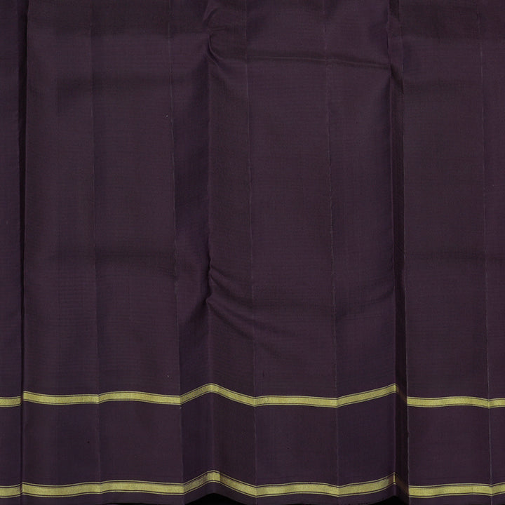 Hayagrivas Handloom Cream & Green Checks Kanjivaram Silk Saree KBE2446C19-1