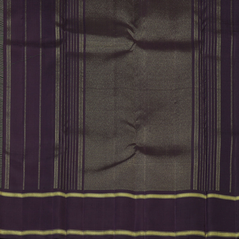Hayagrivas Handloom Cream & Green Checks Kanjivaram Silk Saree KBE2446C19-1