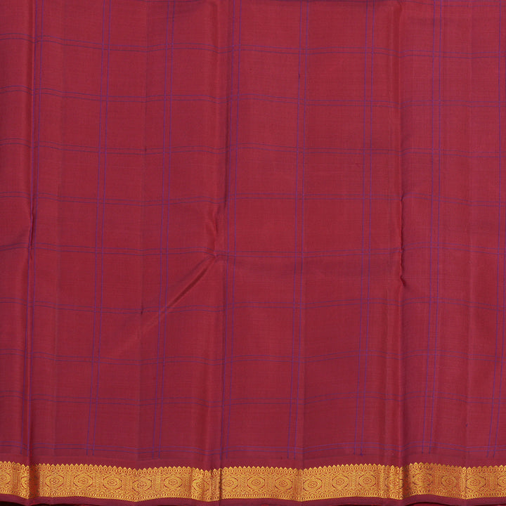 Hayagrivas Handloom Sandal Kanjivaram Silk Saree with Maroon Border KBE2446C7-1