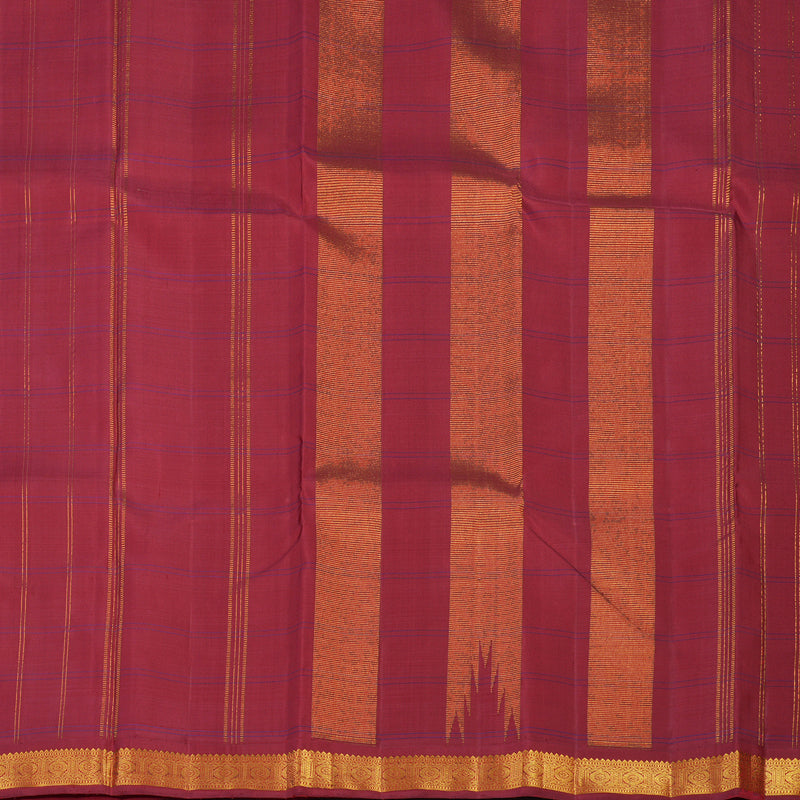 Hayagrivas Handloom Sandal Kanjivaram Silk Saree with Maroon Border KBE2446C7-1