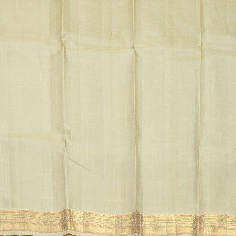 Hayagrivas Handloom Black Kanjivaram Silk Saree with Beige Border KBE2449C1-2
