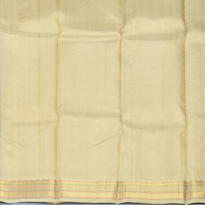 Hayagrivas Handloom Black Kanjivaram Silk Saree with Beige Border KBE2449C1-2