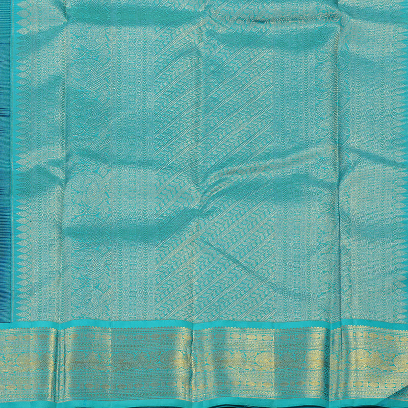 Hayagrivas Handloom Wine Purple Kanjivaram Silk Saree with Sky Blue Border KBE2450C11-1