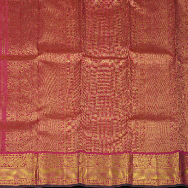 Hayagrivas Handloom Deep Pink Kanjivaram Silk Saree KBE2450C23-1