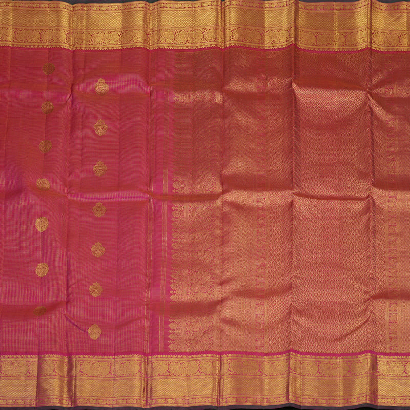 Hayagrivas Handloom Deep Pink Kanjivaram Silk Saree KBE2450C23-1