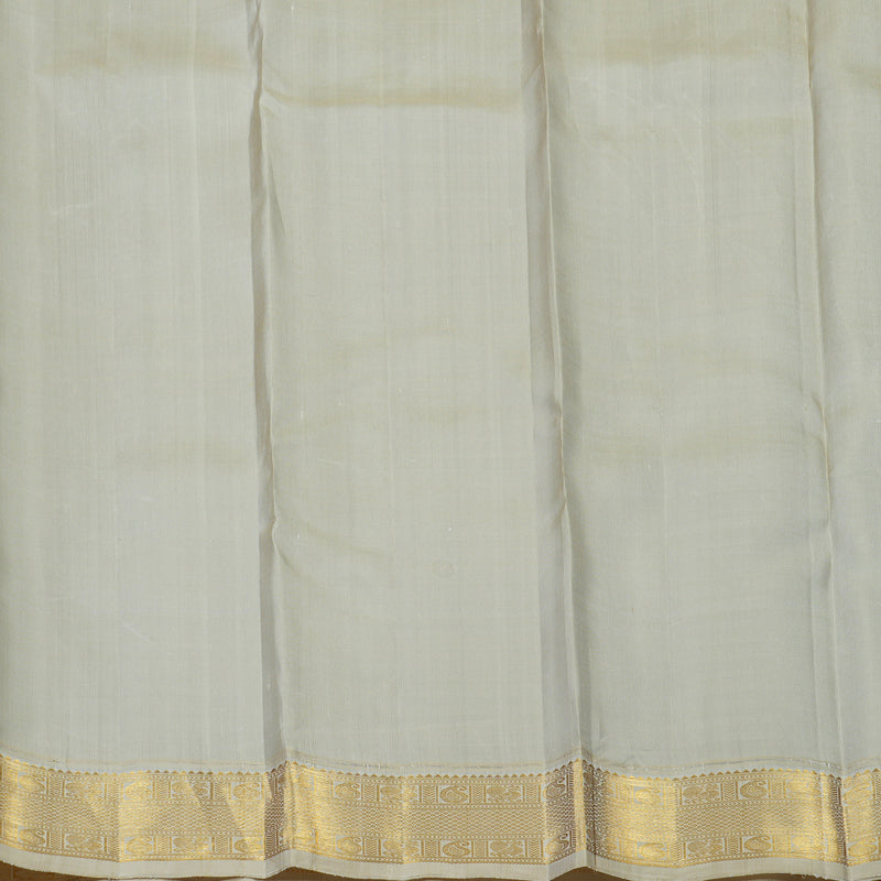Hayagrivas Handloom Mayilkazhuthu Kanjivaram Silk Saree with Beige Border KBE2450C3-1