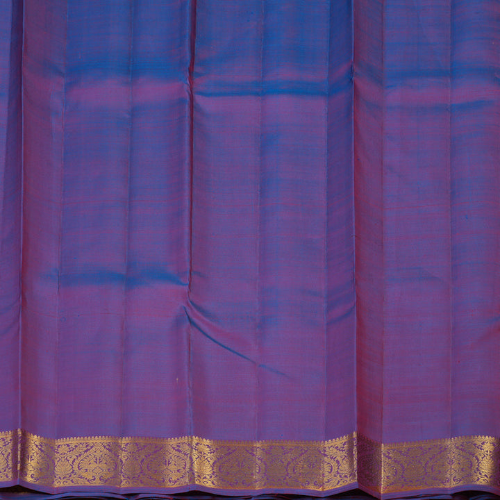 Hayagrivas Handloom Dual-Tone (Purple & Blue) Kanjivaram Silk Saree KBE2452C4-1