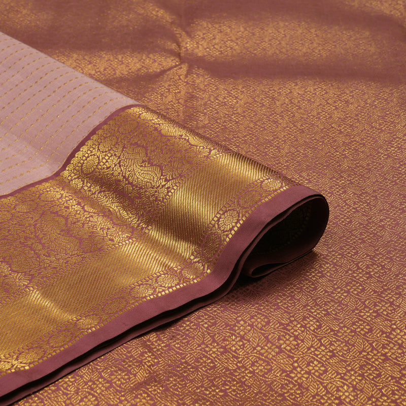 Hayagrivas Handloom Guava Pink Kanjivaram Silk Saree with Rosewood Pink Border KBE2457C9-1