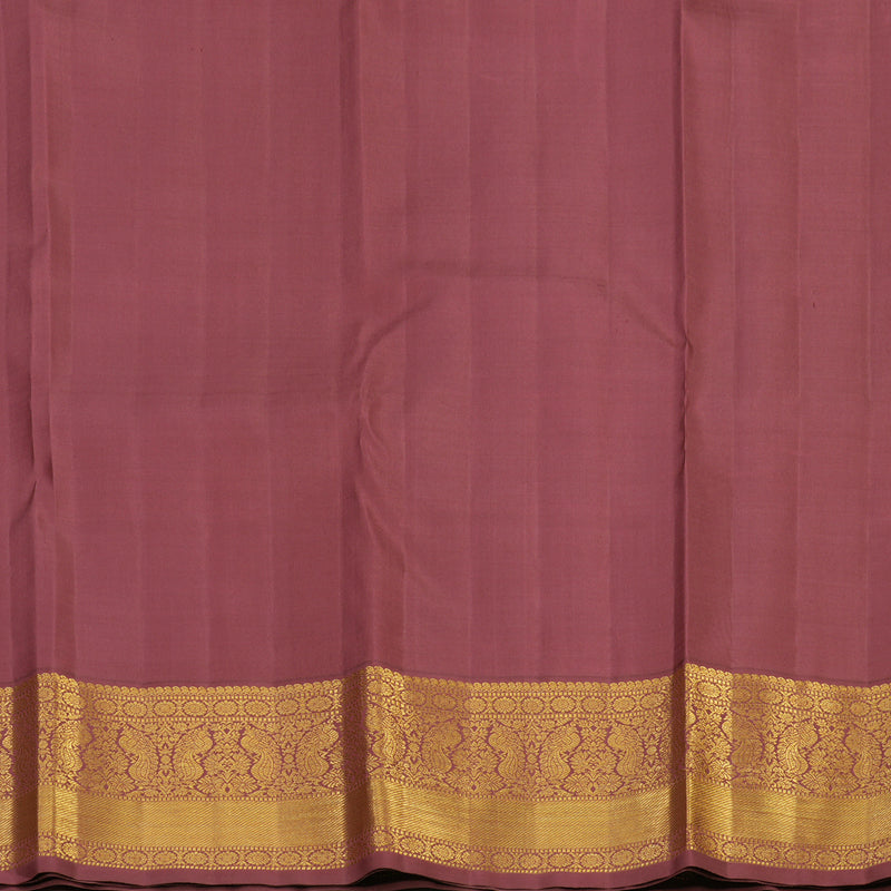 Hayagrivas Handloom Guava Pink Kanjivaram Silk Saree with Rosewood Pink Border KBE2457C9-1