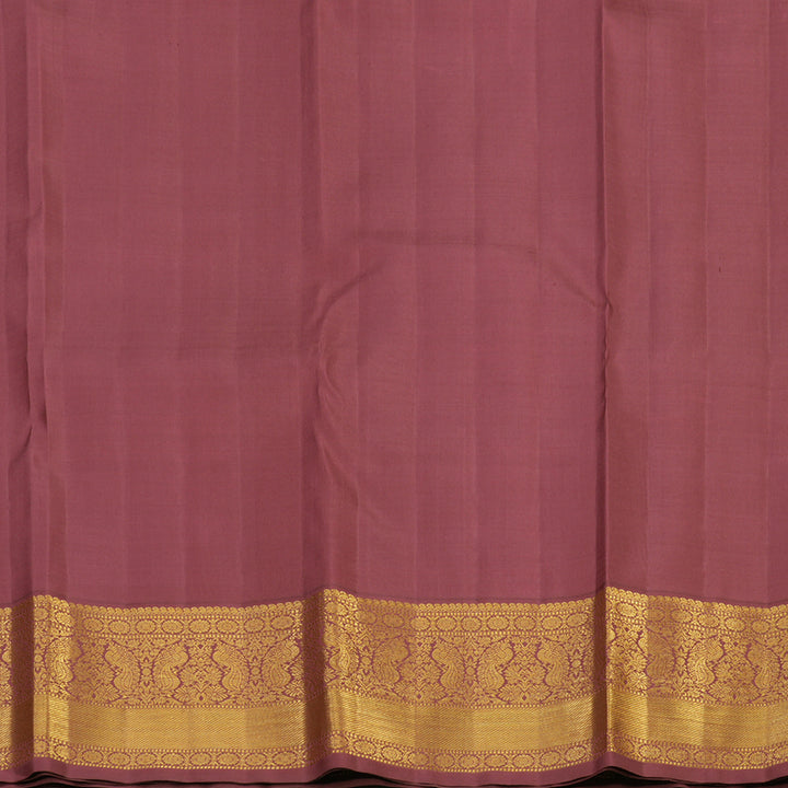 Hayagrivas Handloom Guava Pink Kanjivaram Silk Saree with Rosewood Pink Border KBE2457C9-1