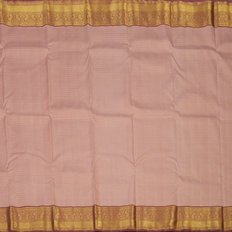 Hayagrivas Handloom Guava Pink Kanjivaram Silk Saree with Rosewood Pink Border KBE2457C9-1