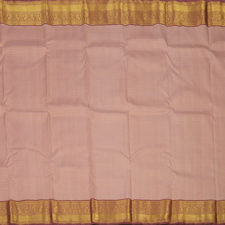 Hayagrivas Handloom Guava Pink Kanjivaram Silk Saree with Rosewood Pink Border KBE2457C9-1
