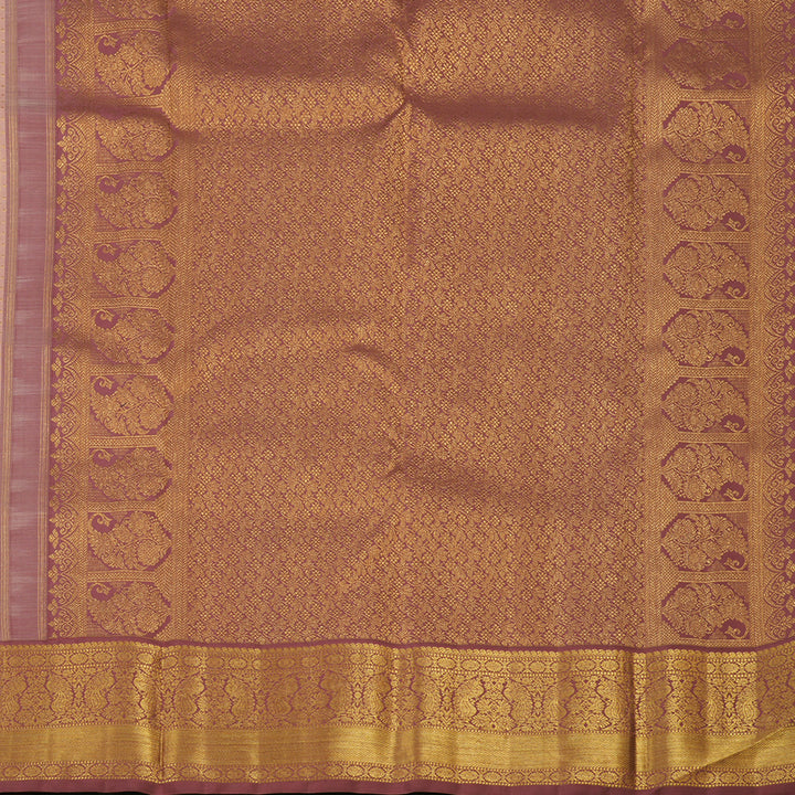 Hayagrivas Handloom Guava Pink Kanjivaram Silk Saree with Rosewood Pink Border KBE2457C9-1