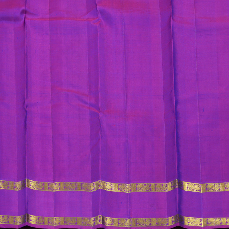 Hayagrivas Handloom Mayilkazhuthu Kanjivaram Silk Saree with Purple Border KBE2460C8-1