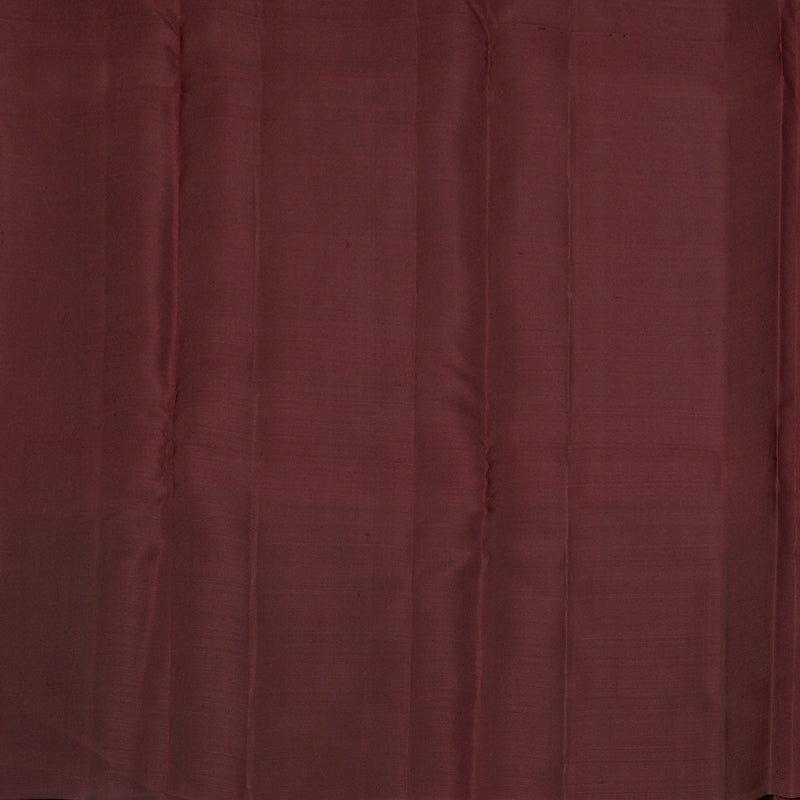 Hayagrivas Handloom Rust Orange Kanjivaram Silk Saree with Coffee Brown Border KBE2461C5-3