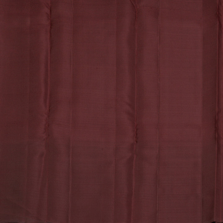 Hayagrivas Handloom Rust Orange Kanjivaram Silk Saree with Coffee Brown Border KBE2461C5-3