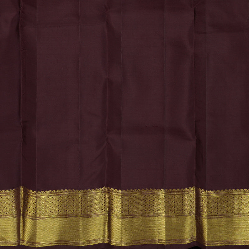 Hayagrivas Handloom Rust Orange Kanjivaram Silk Saree with Coffee Brow ...