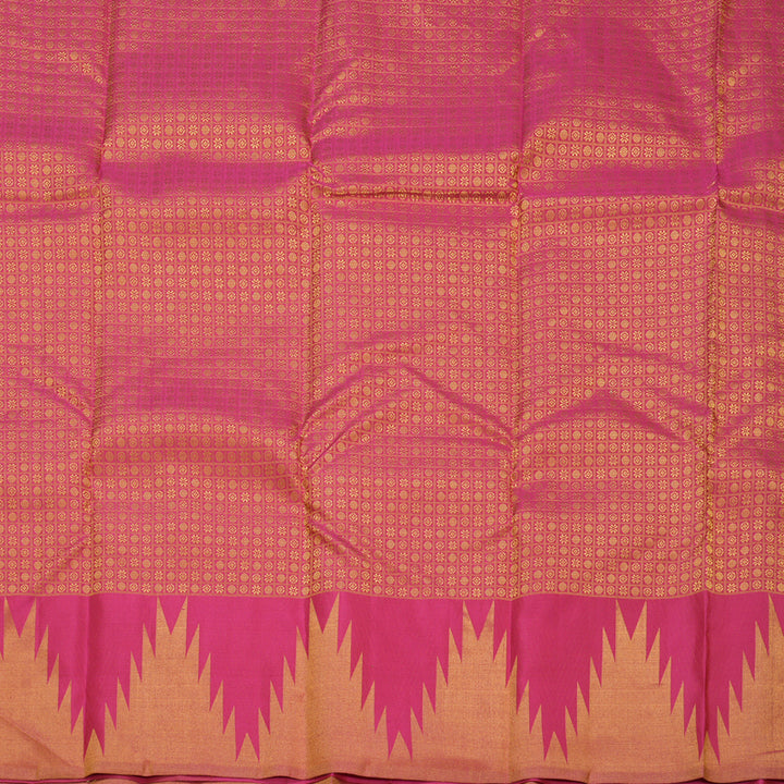 Hayagrivas Handloom Rani Pink Kanjivaram Silk Saree KBE2461C8-6