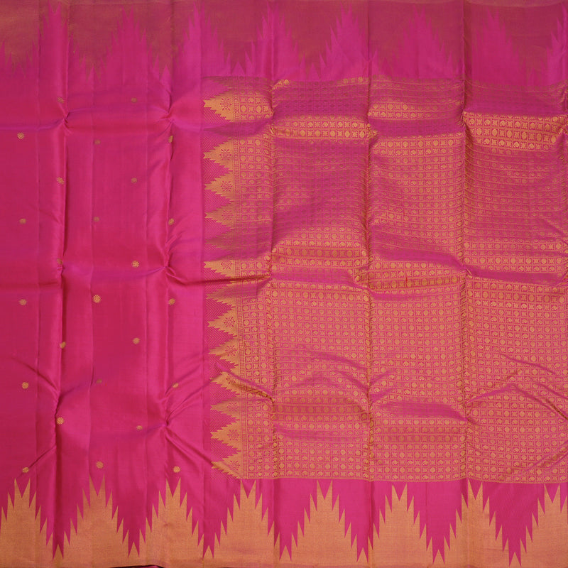 Hayagrivas Handloom Rani Pink Kanjivaram Silk Saree KBE2461C8-6