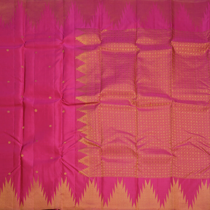 Hayagrivas Handloom Rani Pink Kanjivaram Silk Saree KBE2461C8-6