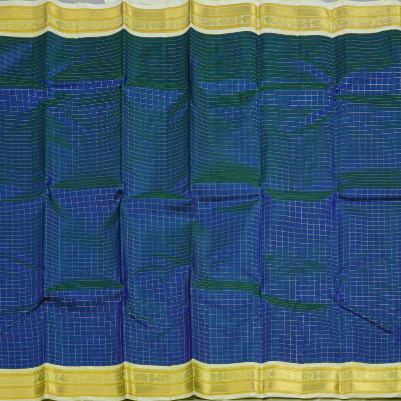 Hayagrivas Handloom Mayilkazhuthu Kanjivaram Silk Saree with Pista Green Border KBE2466C2-1