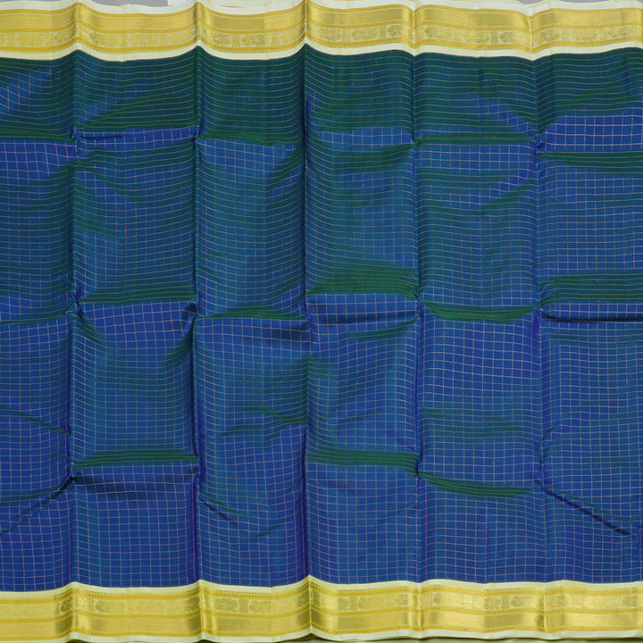 Hayagrivas Handloom Mayilkazhuthu Kanjivaram Silk Saree with Pista Green Border KBE2466C2-1