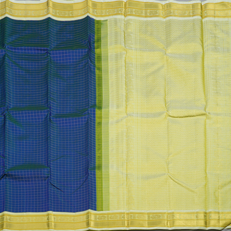 Hayagrivas Handloom Mayilkazhuthu Kanjivaram Silk Saree with Pista Green Border KBE2466C2-1