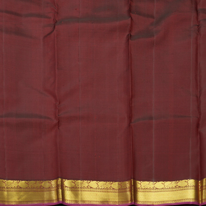 Hayagrivas Handloom Rani Pink Kanjivaram Silk Saree with Dark Maroon Border KBE2466C7-3