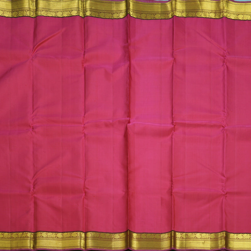Hayagrivas Handloom Rani Pink Kanjivaram Silk Saree with Dark Maroon Border KBE2466C7-3