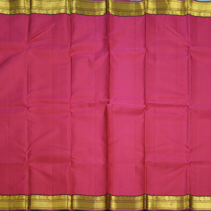 Hayagrivas Handloom Rani Pink Kanjivaram Silk Saree with Dark Maroon Border KBE2466C7-3