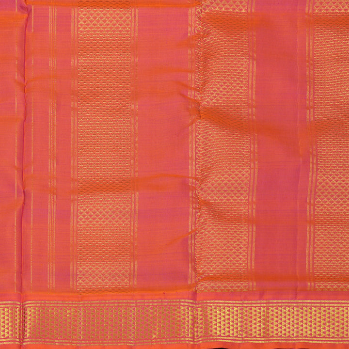 Hayagrivas Handloom Dark Green Ten Yards Silk Saree KBE2467C5-1