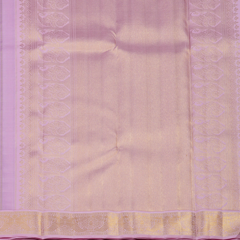 Hayagrivas Handloom Lilac Kanjivaram Silk Saree with Lotus Pink Border KBE2469C2-1