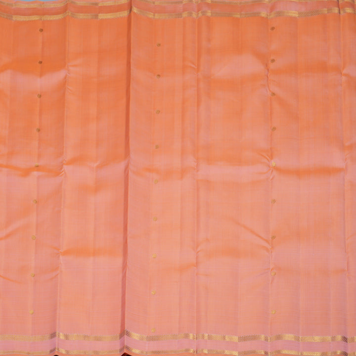 Hayagrivas Handloom Peach Orange Kanjivaram Silk Saree KBE2469C3-1