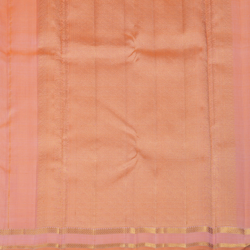 Hayagrivas Handloom Peach Orange Kanjivaram Silk Saree KBE2469C3-1