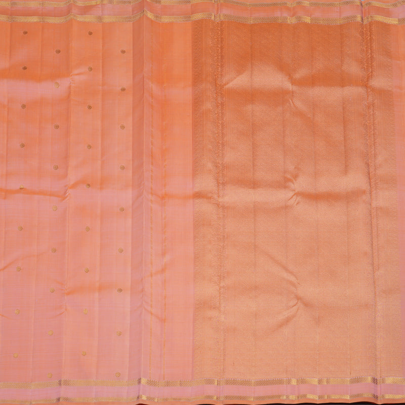 Hayagrivas Handloom Peach Orange Kanjivaram Silk Saree KBE2469C3-1