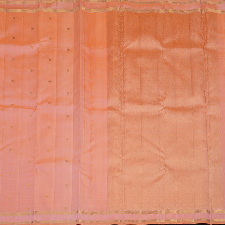 Hayagrivas Handloom Peach Orange Kanjivaram Silk Saree KBE2469C3-1