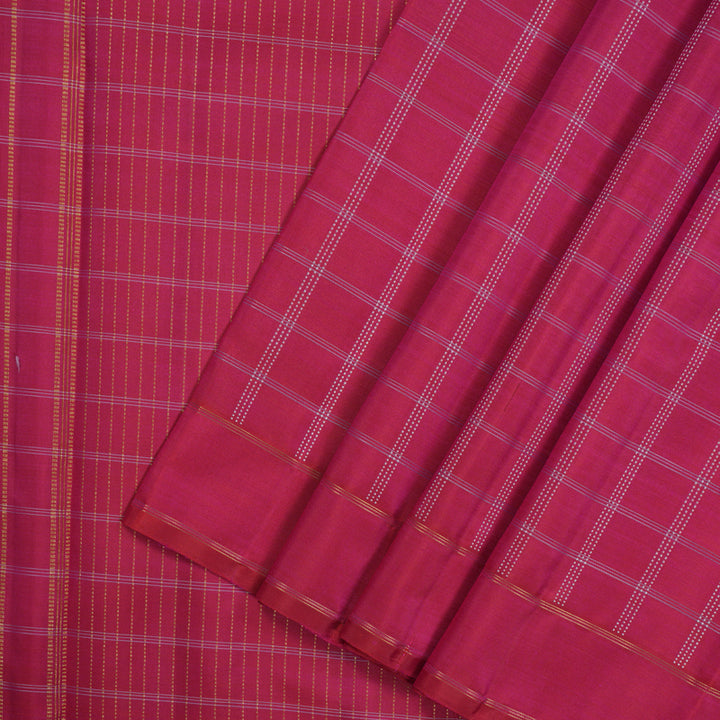 Hayagrivas Handloom Pink Kanjivaram Silk Saree KBE2469C5-1
