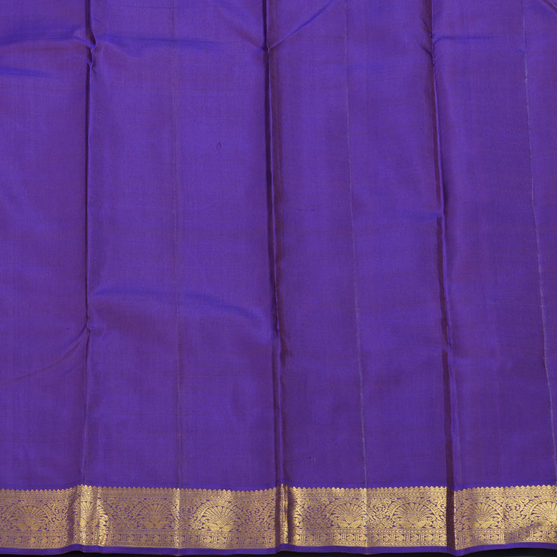 Hayagrivas Handloom Pista Green Kanjivaram Silk Saree with Purple Border KBE2470C2-1