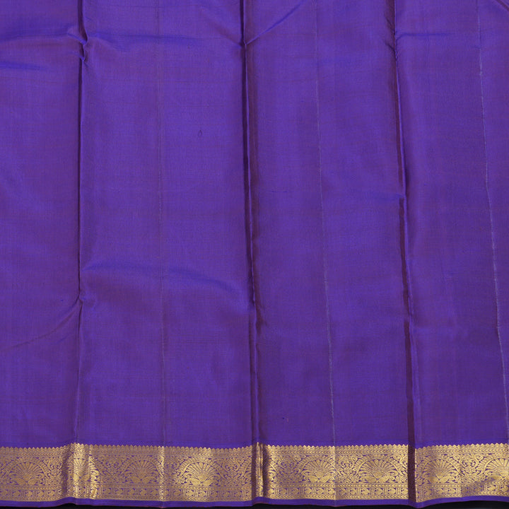 Hayagrivas Handloom Pista Green Kanjivaram Silk Saree with Purple Border KBE2470C2-1