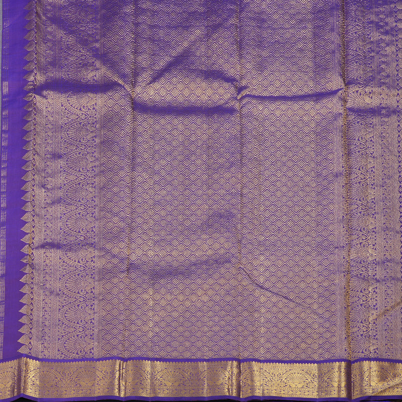 Hayagrivas Handloom Pista Green Kanjivaram Silk Saree with Purple Border KBE2470C2-1