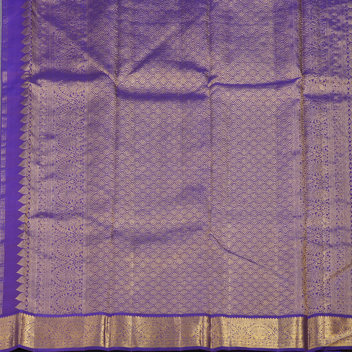 Hayagrivas Handloom Pista Green Kanjivaram Silk Saree with Purple Border KBE2470C2-1